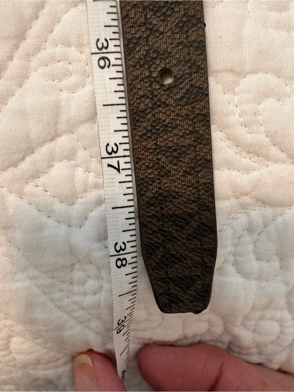 Michael Kors Dark Brown Logo Belt Bag with Gold Chain